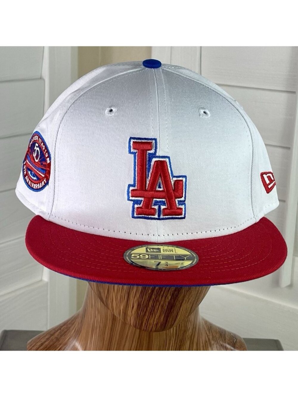 New Era 59Fifty MLB Los Angeles Dodgers 50th Anniversary Patch - Fitted 7 3/4